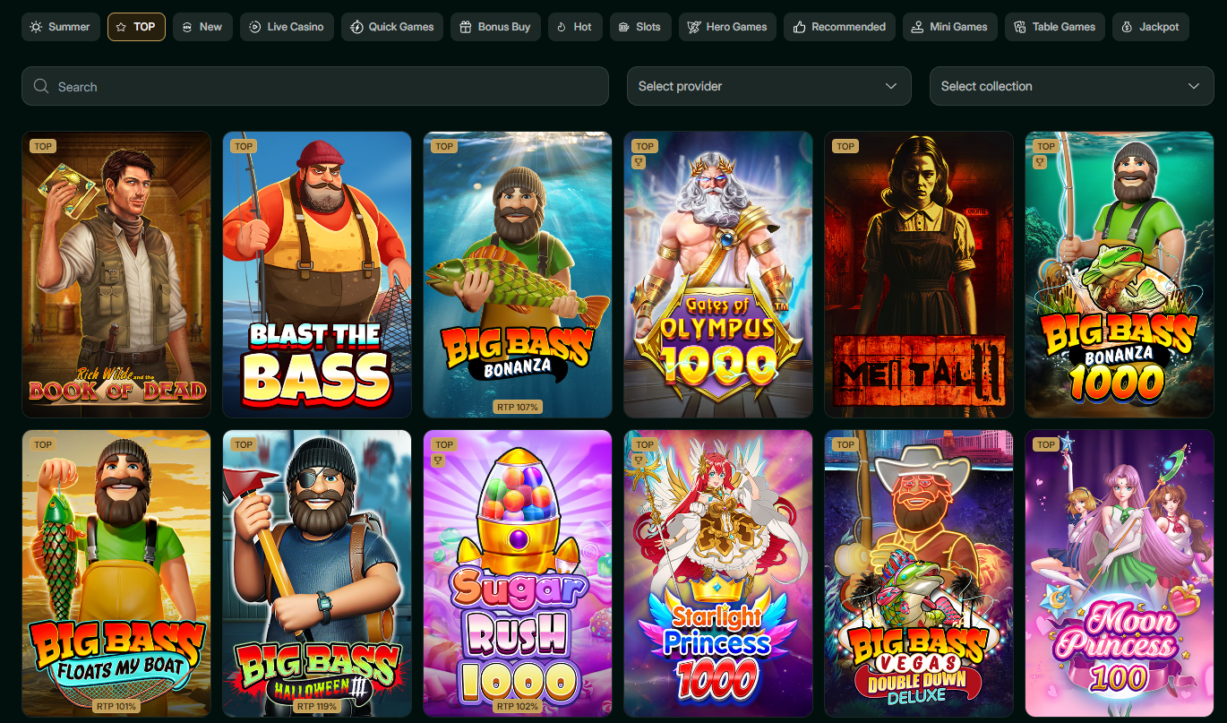 Cash Lounge Casino games