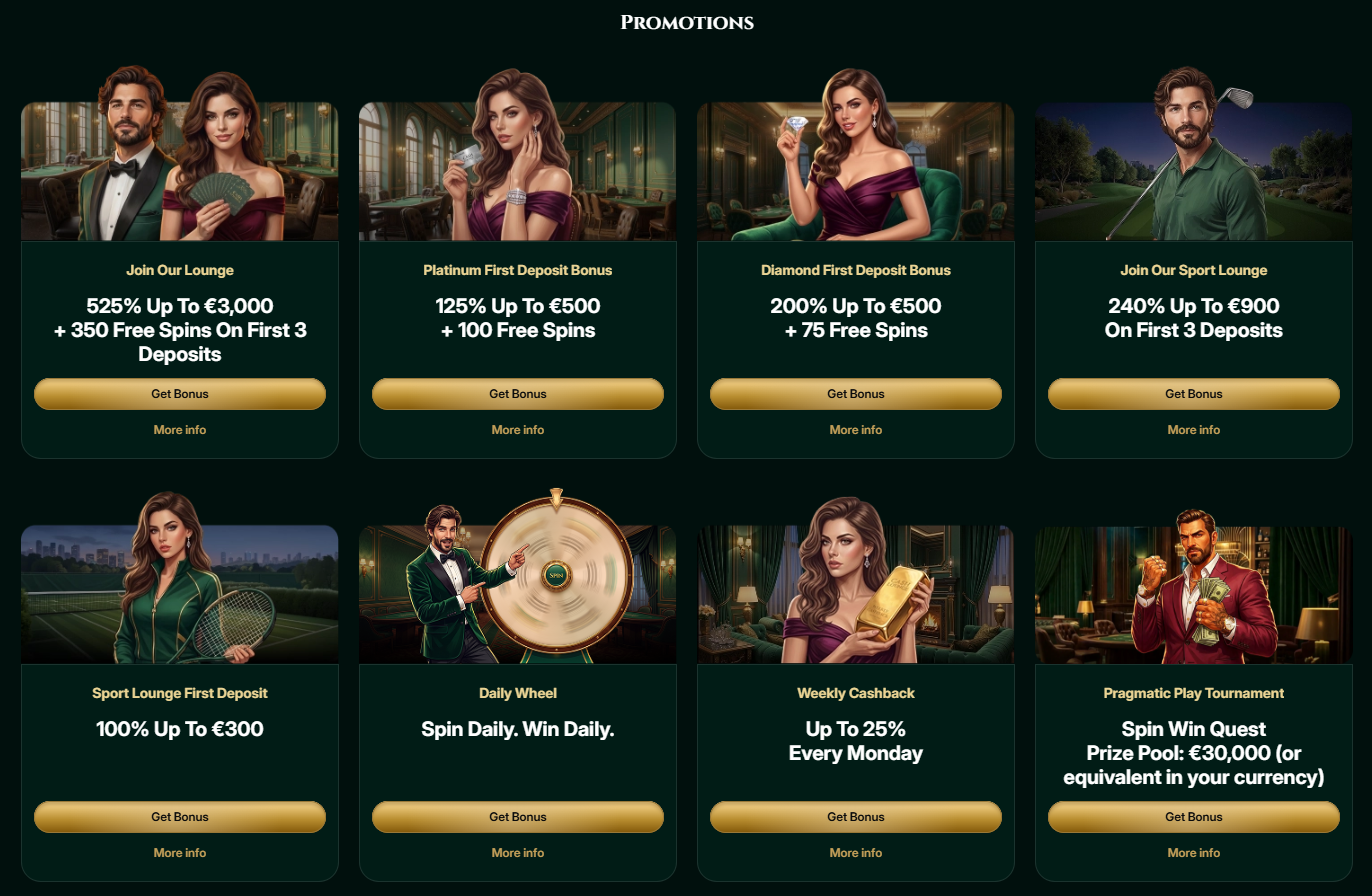 Cash Lounge Casino bonuses and promotions