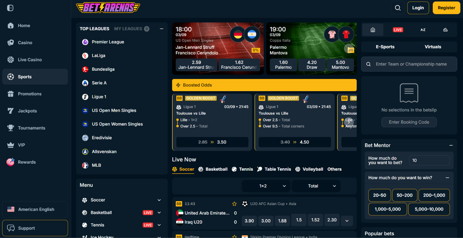 BetArenas sportsbook