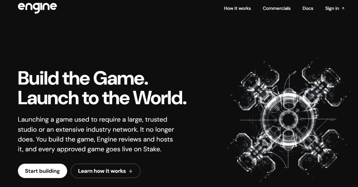 Engine Studio platform for building and publishing casino games
