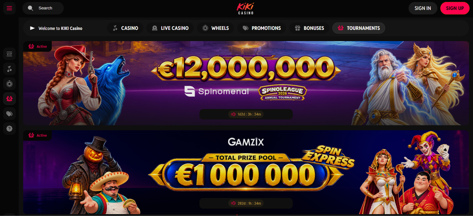 Spinoleague and Spin Express network tournaments at Kiki Casino